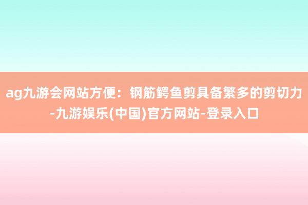 ag九游会网站方便：钢筋鳄鱼剪具备繁多的剪切力-九游娱乐(中国)官方网站-登录入口