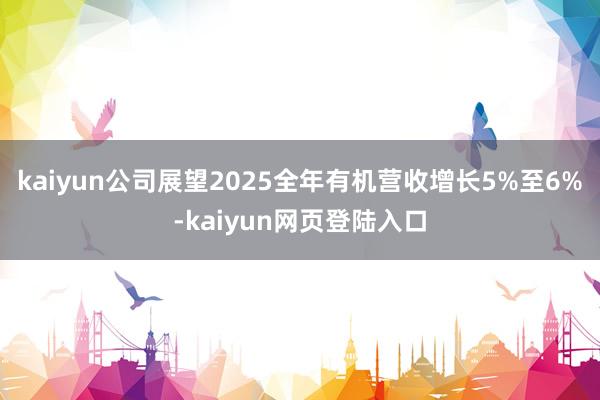 kaiyun公司展望2025全年有机营收增长5%至6%-kaiyun网页登陆入口